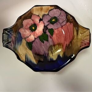 Vintage Art Deco dish by H & K Tunstall. Made in England. Hand-painted. Like new